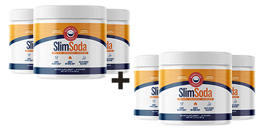 Six SlimSoda Powder tubs